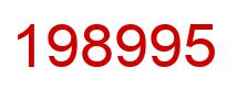 Number 198995 red image