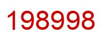 Number 198998 red image