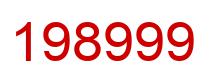 Number 198999 red image