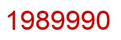 Number 1989990 red image