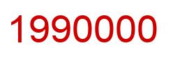 Number 1990000 red image