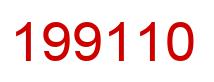 Number 199110 red image