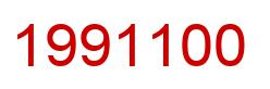 Number 1991100 red image