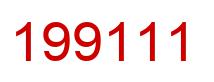 Number 199111 red image