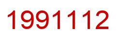Number 1991112 red image