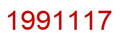 Number 1991117 red image