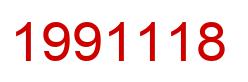 Number 1991118 red image
