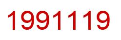 Number 1991119 red image