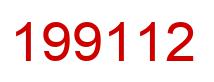 Number 199112 red image