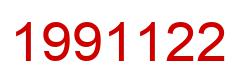 Number 1991122 red image