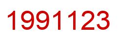 Number 1991123 red image
