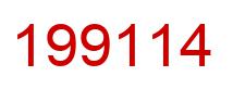 Number 199114 red image