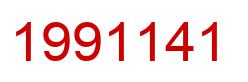 Number 1991141 red image