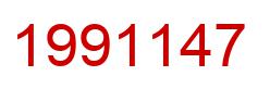 Number 1991147 red image