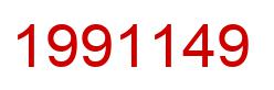 Number 1991149 red image