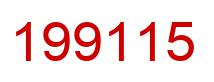 Number 199115 red image