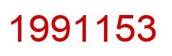 Number 1991153 red image
