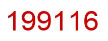 Number 199116 red image