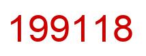 Number 199118 red image
