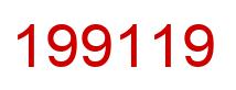 Number 199119 red image
