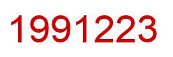 Number 1991223 red image
