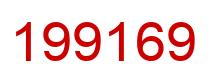 Number 199169 red image