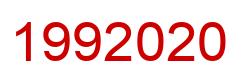Number 1992020 red image