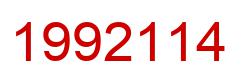Number 1992114 red image