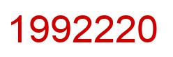 Number 1992220 red image