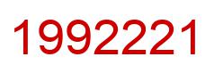 Number 1992221 red image