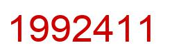 Number 1992411 red image