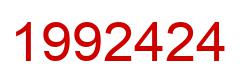 Number 1992424 red image