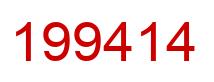 Number 199414 red image