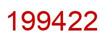 Number 199422 red image