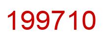 Number 199710 red image