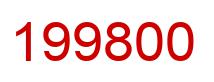 Number 199800 red image