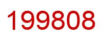 Number 199808 red image