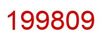 Number 199809 red image