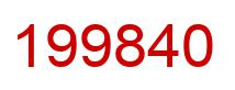 Number 199840 red image