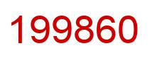 Number 199860 red image