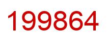 Number 199864 red image