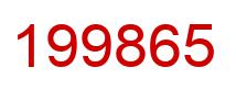 Number 199865 red image
