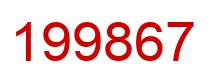 Number 199867 red image