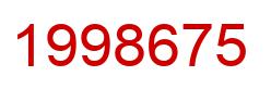 Number 1998675 red image