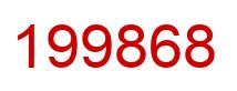 Number 199868 red image