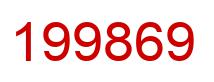 Number 199869 red image
