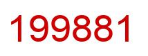 Number 199881 red image