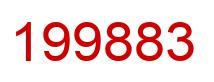 Number 199883 red image