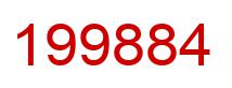 Number 199884 red image