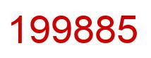 Number 199885 red image